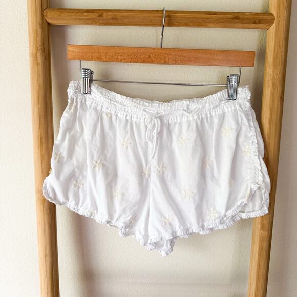 Victoria's Secret Other - Victoria’s Secret White Eyelet Lounge Sleep Pajama Shorts Small Cottagecore